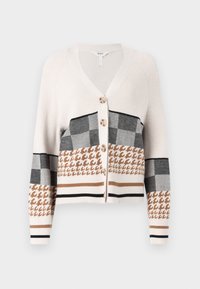 OBJRENARD CHECK  - Gilet - white sand/black/brown