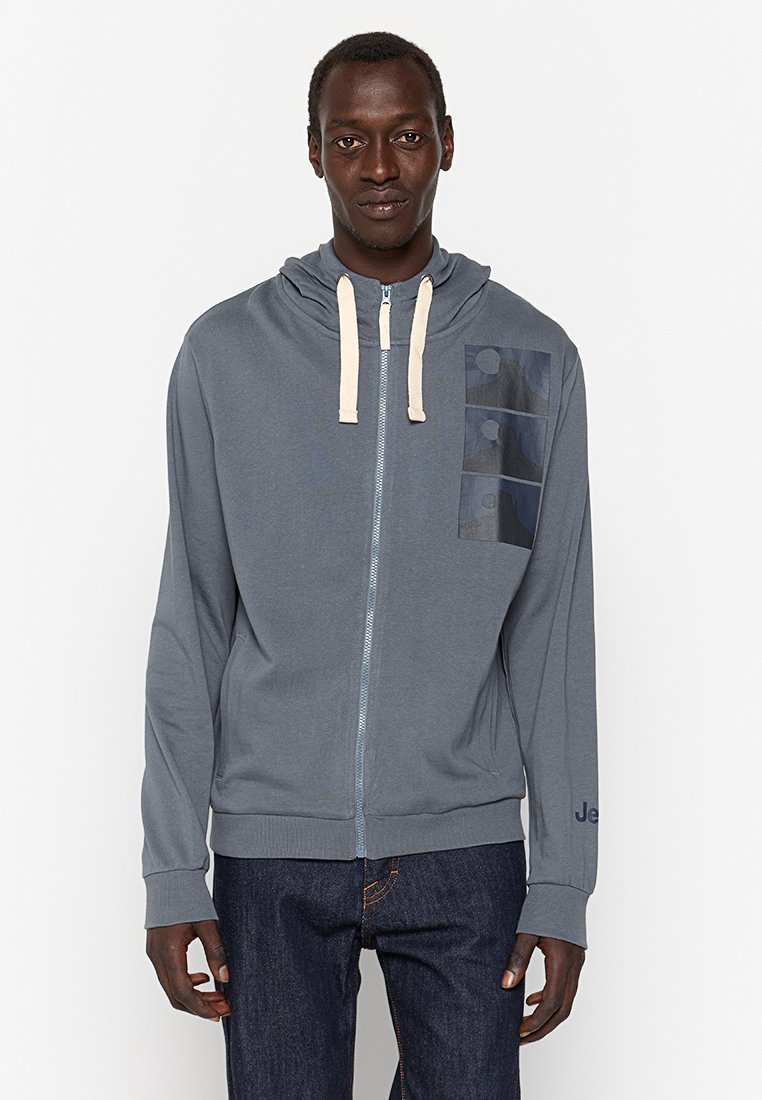 Jeep Sweater met rits grijs