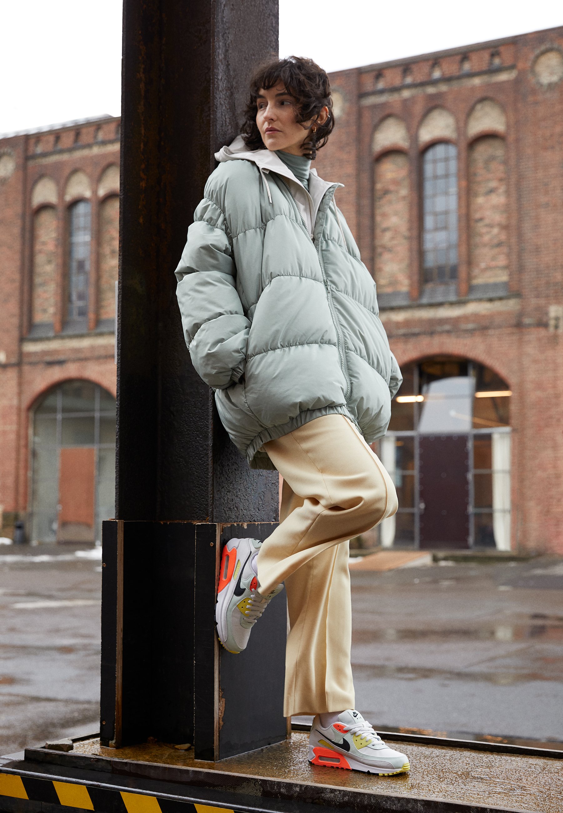 Nike Sportswear AIR MAX 90 - Sneakers laag - summit white/dark smoke  grey/barely green/crème - Zalando.nl