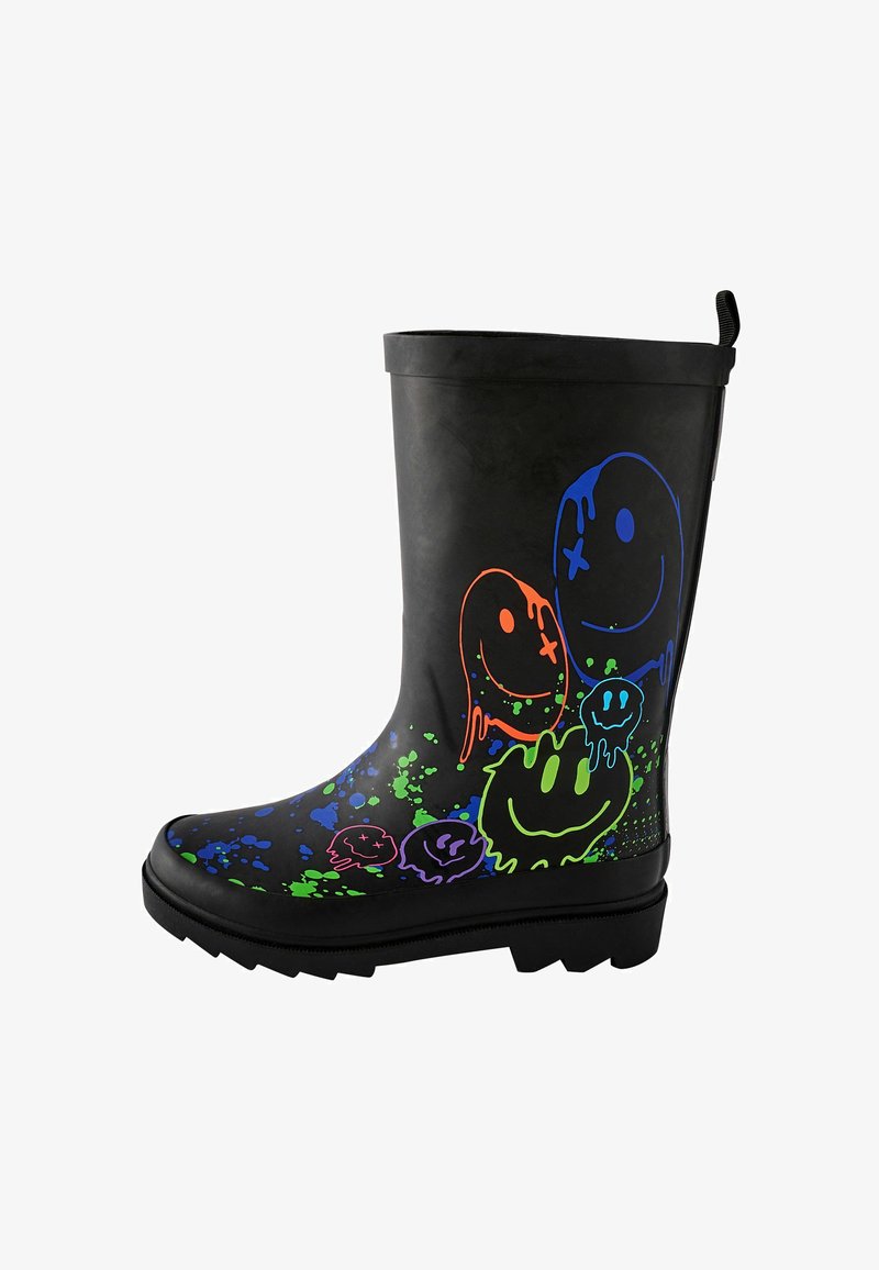 Next REGULAR FIT - Stivali di gomma - black multi happy rubber wellies