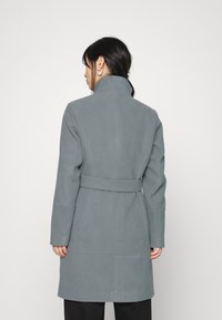 VILA Petite VIPOKU HIGH NECK COAT - Casaco clássico - medium grey melange
