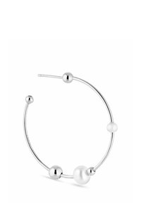 Jane Kønig BIG ATOMIC PEARL HOOP - Pojedinačna naušnica - silver coloured