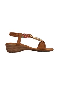 Divine Factory Sandales compensées - camel