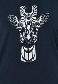 Ulla Popken MANDALA ANIMAL MOTIF SHORT SLEEVE - T-Shirt print - marine