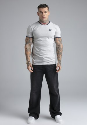 SIKSILK, RINGER  - T-Shirt print - grey marl,navy
