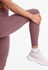 OYSHO BASIC COMPRESSIVE ANKLE-LENGTH - Legíny - kalhoty  - mauve
