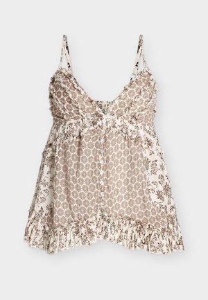BDG Urban Outfitters CLARA RUFFLE CAMI - Blúzka - white