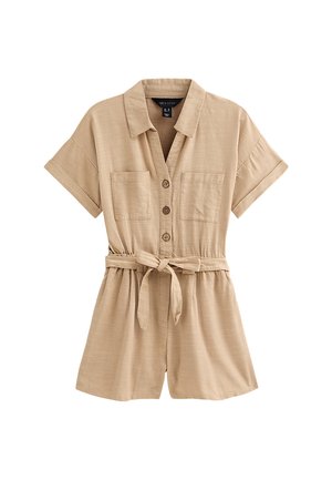 New Look BELTED UTILITY - Jumpsuit - stone