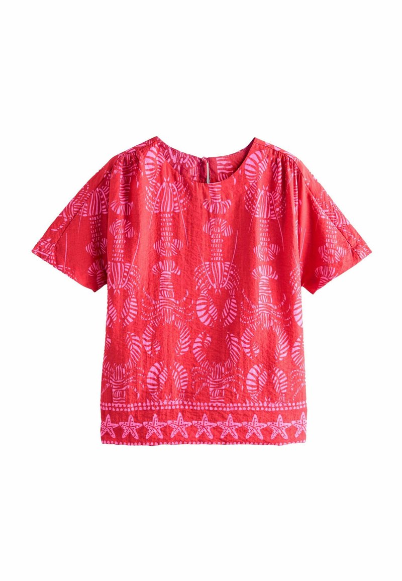 Next - REGULAR FIT - TEXTURED BOXY - Palaidinė - red lobster print, Padidinti