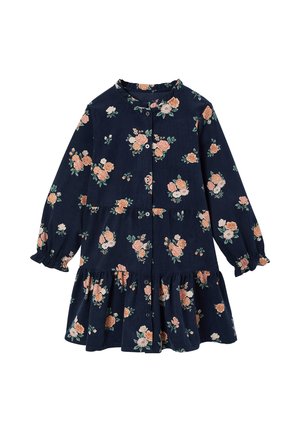 Vertbaudet, VERTBAUDET KLEID MIT STEHKRAGEN AUS FEINCORD MÄDCHEN - Shirt dress - schieferblau