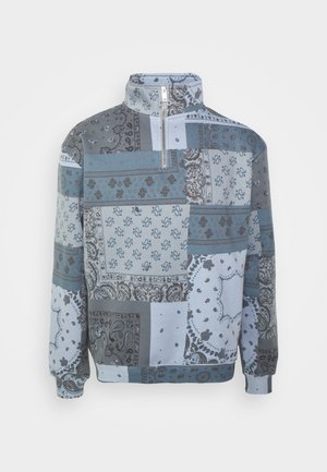 BANDANA HALF ZIP UNISEX - Felpa con zip - blue