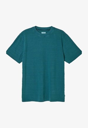 FatFace, TALL FIT - TEXTURED STRIPE TSHIRT . - Print T-shirt - dark teal blue