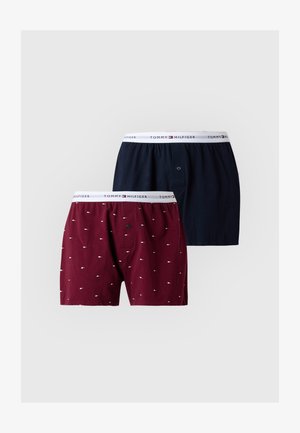 Tommy Hilfiger, 2 PACK - Боксерки - navy blue/burgundy