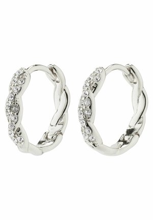 EZO UNISEX CRYSTAL HOOP - Naušnice - silver plated