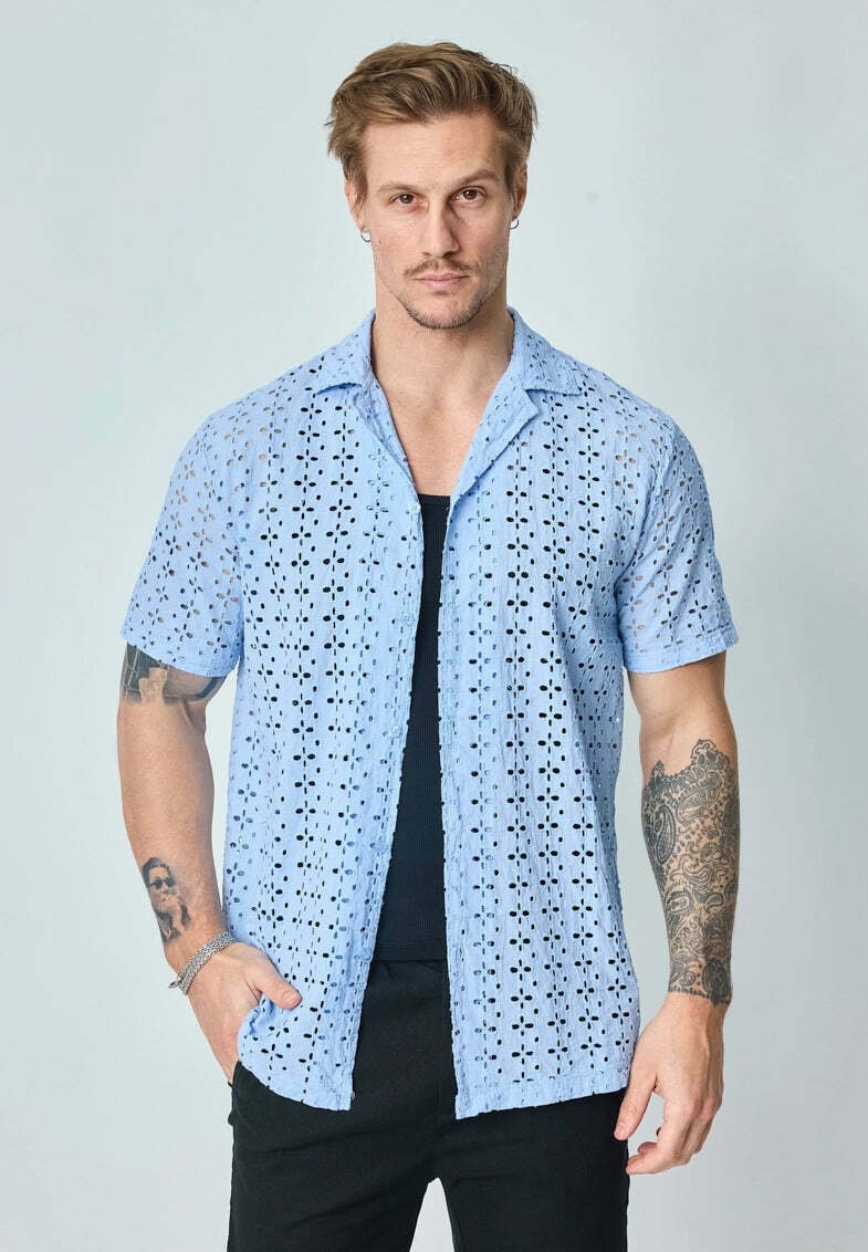 Chemise Steampunk Gothique Homme - Patchs Cloutés, Style Rock, Pour Concert, Festival, Soirée - 11