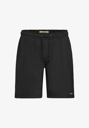 Svarta träningsshorts med dragsko i midjan, sidofickor och en liten logotyp på nederkanten. Mjuk bomullsblandning.