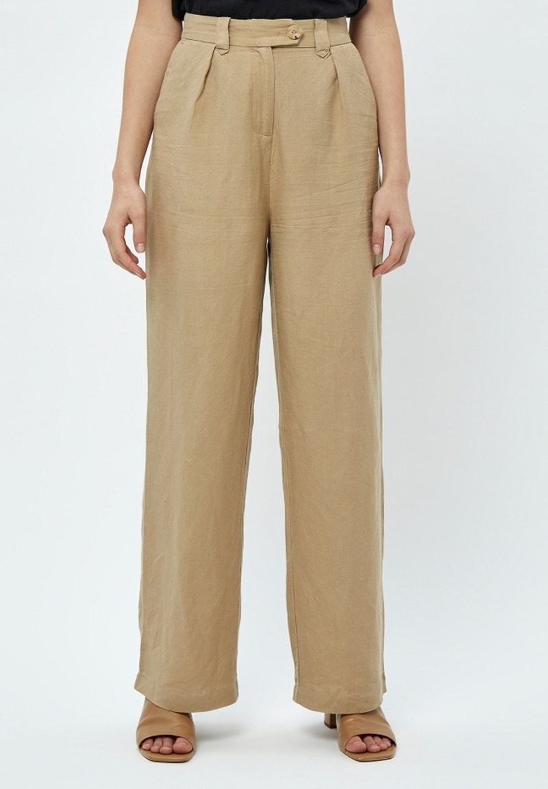 Minus MIMARLY LINEN PANTS - Kelnės -  sand
