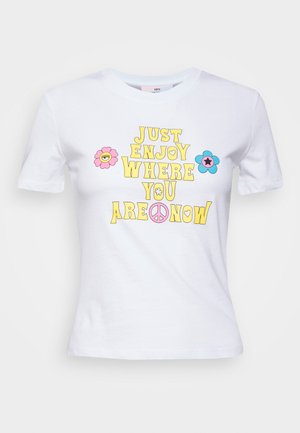 ENJOY - Print T-shirt - white