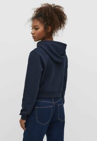 Stradivarius CROPPED  - Mikina so zipsom - dark blue