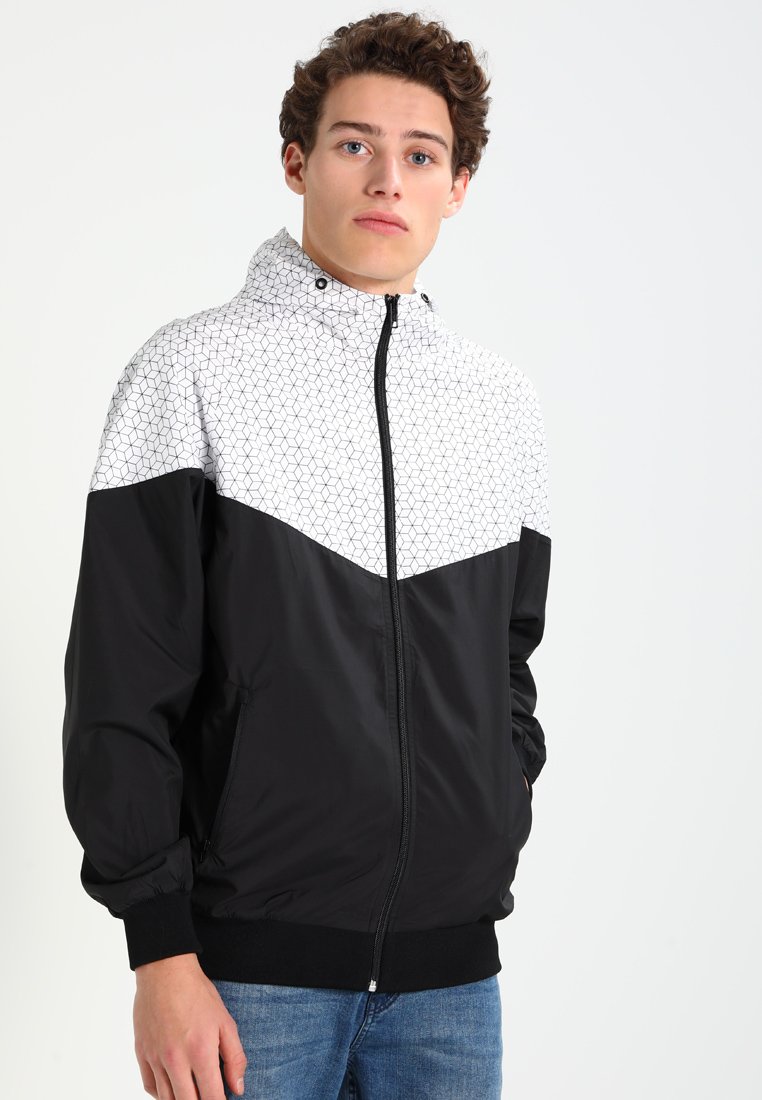 Urban Classics - GRAPHIC PRINTED - Summer jacket - black/white, Enlarge