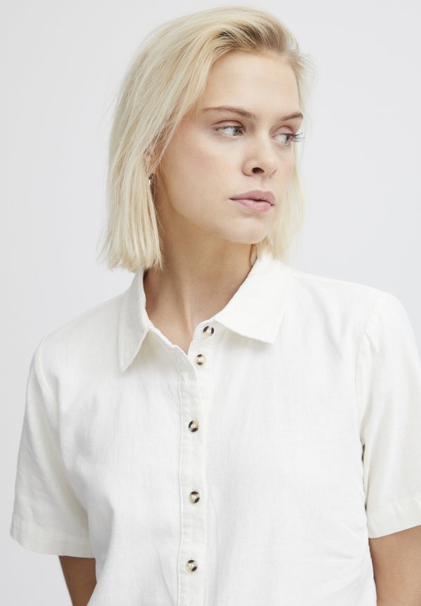 IHLINO - Button-down blouse - cloud dancer4