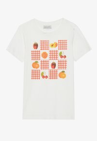 Nyomott mintás póló - off-white