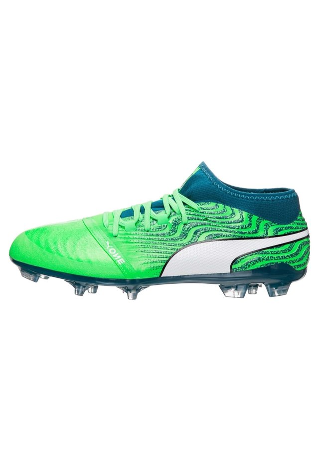 PUMA ONE 18.2 AG - Fußballschuh Nocken - green gecko/white/deep lagoon