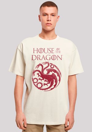 HOUSE OF THE DRAGON TARGARYEN CREST LOGO - T-Shirt print - sand