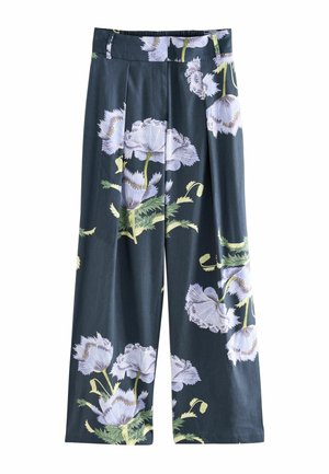 Next TALL FIT - WIDE  - Auduma bikses - navy floral