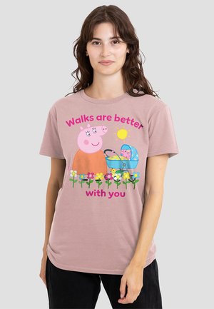PEPPA PIG  - Print T-shirt - mottled pink