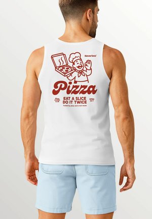 TANK - BACK PIZZA SPRUCH - Top - weiß