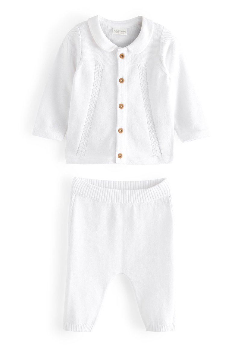 NEXT Baby Strickjacke 2er Pack - Grau Und Weiß Aus 100% Baumwolle