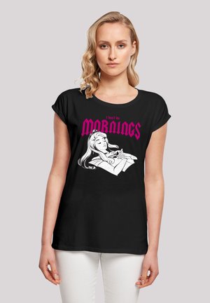DISNEY SLEEPING BEAUTY DORNRÖSCHEN DON'T DO MORNINGS - Print T-shirt - black