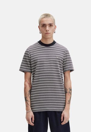 JACQYARD - Camiseta estampada - azul marino