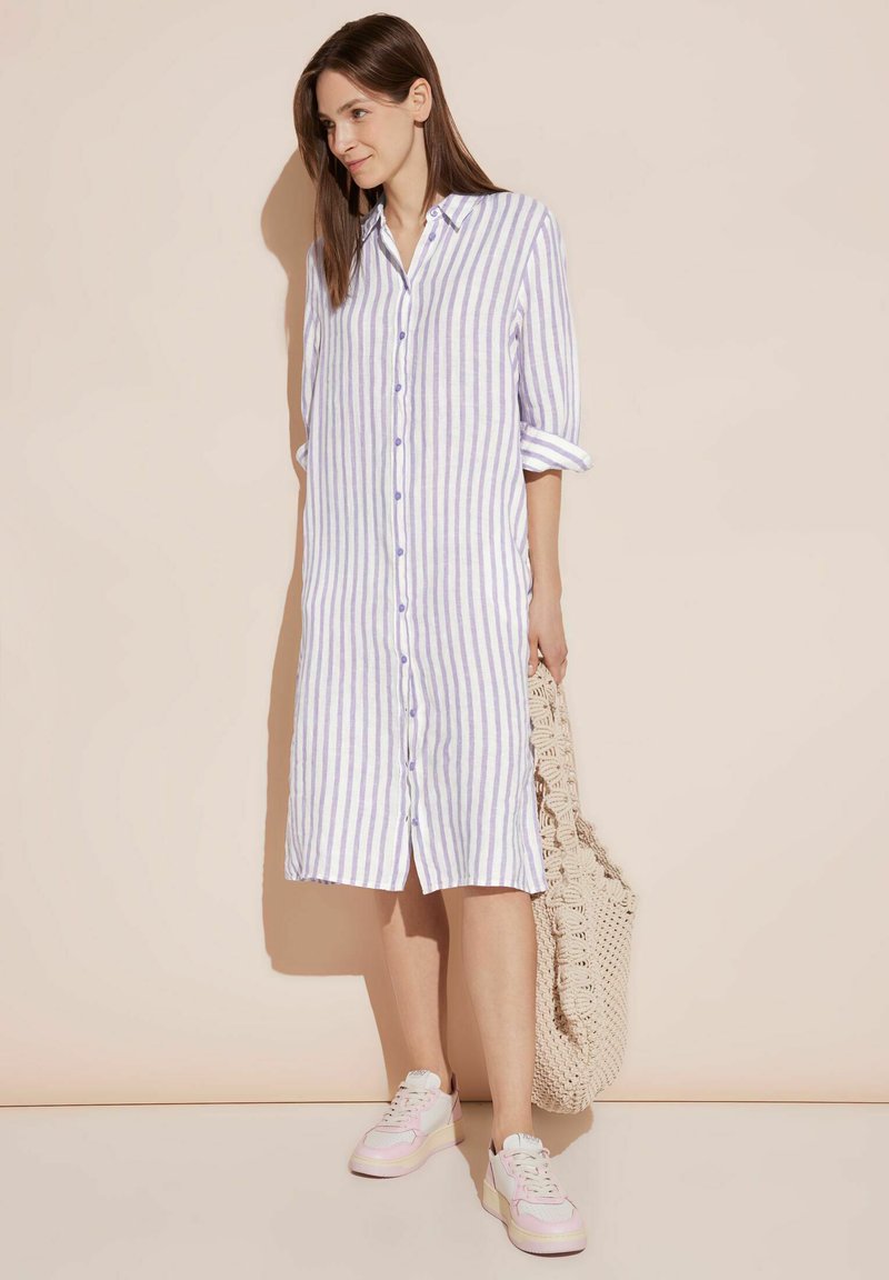 Street One GESTREIFTES - Abito a camicia - lila