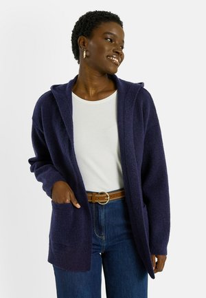 MI-LONG À CAPUCHE - Chaqueta de punto - marine