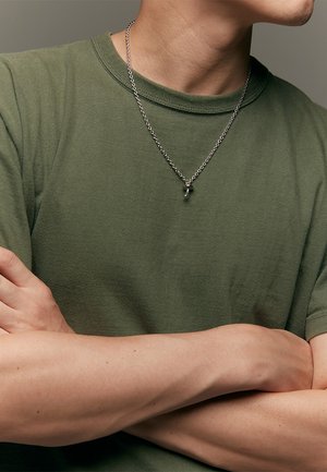 MINI SHROOM PENDANT CHAIN NECKLACE UNISEX - Necklace - silver-coloured
