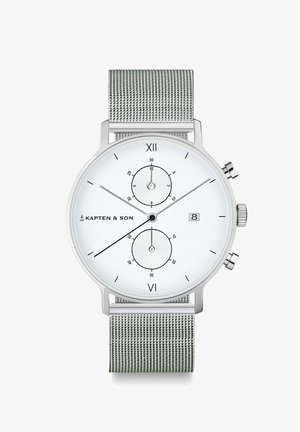 Kapten & Son CHRONO - Chronograph - silvercoloured white