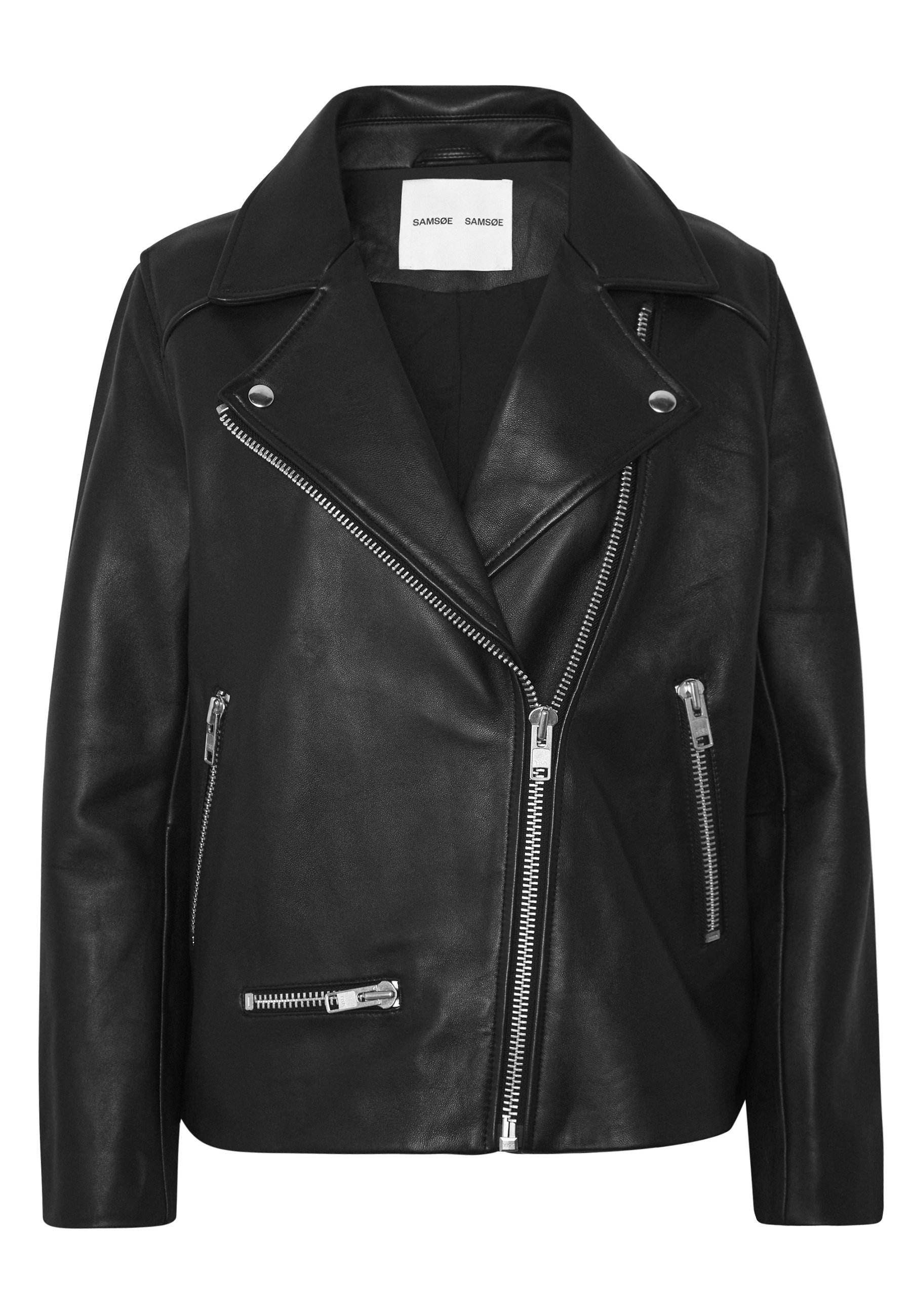 Samsøe Samsøe WELTER JACKET Skinnjakke blacksvart Black Skinnjakke | Samsøe Samsøe | Skinnjakker | Miinto.no