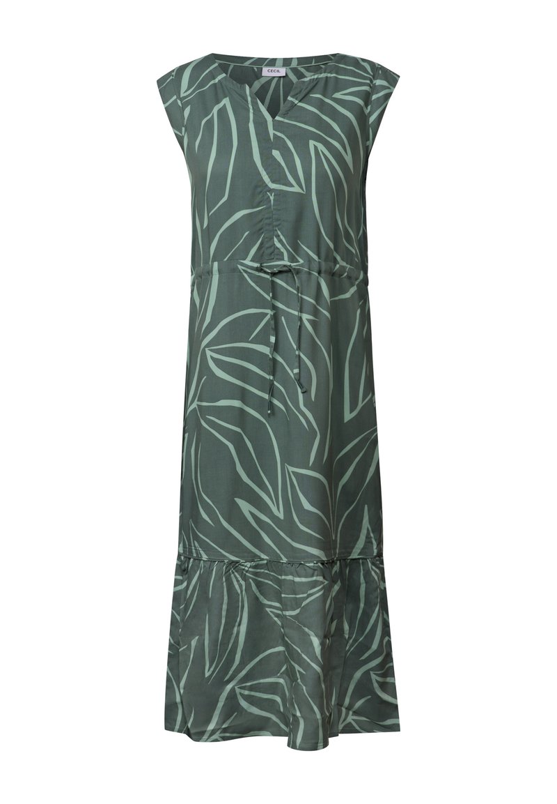 Cecil GEMUSTERTES VOLANT Jurk grün/groen