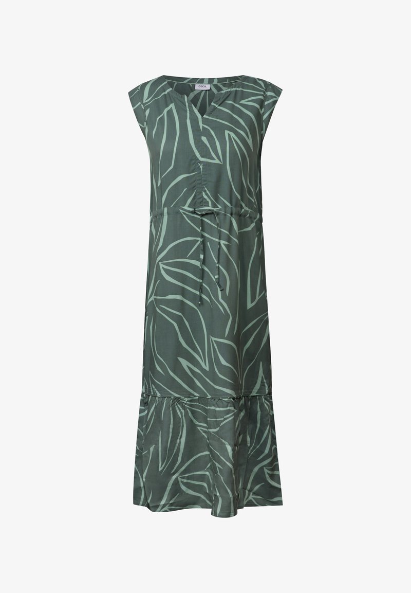 Cecil GEMUSTERTES VOLANT Jurk grün/groen