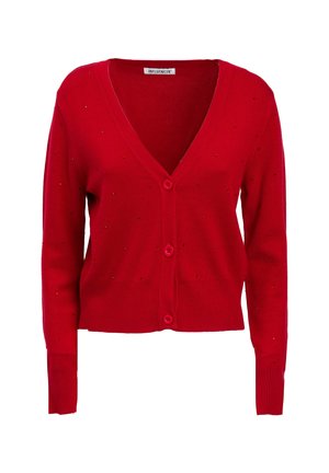 INFLUENCER RHINESTONES - Strickjacke - red
