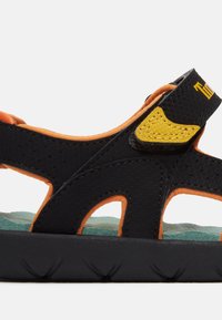 Timberland PERKINS ROW - Walking sandals - black w medium yellow