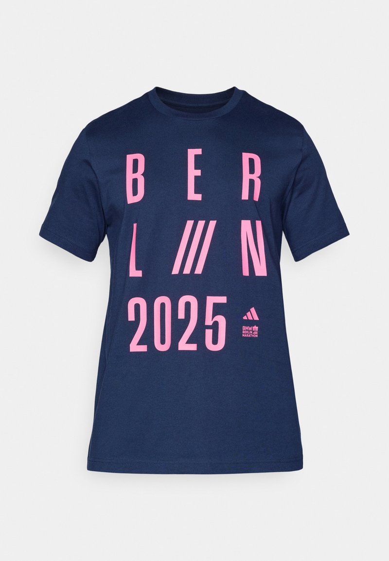 adidas performance T-shirt print donkerblauw
