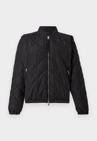 QUILTED SHORT WINDBREAKER - Übergangsjacke - black