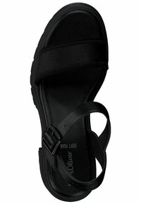 s.Oliver Sandalen met plateauzool - black