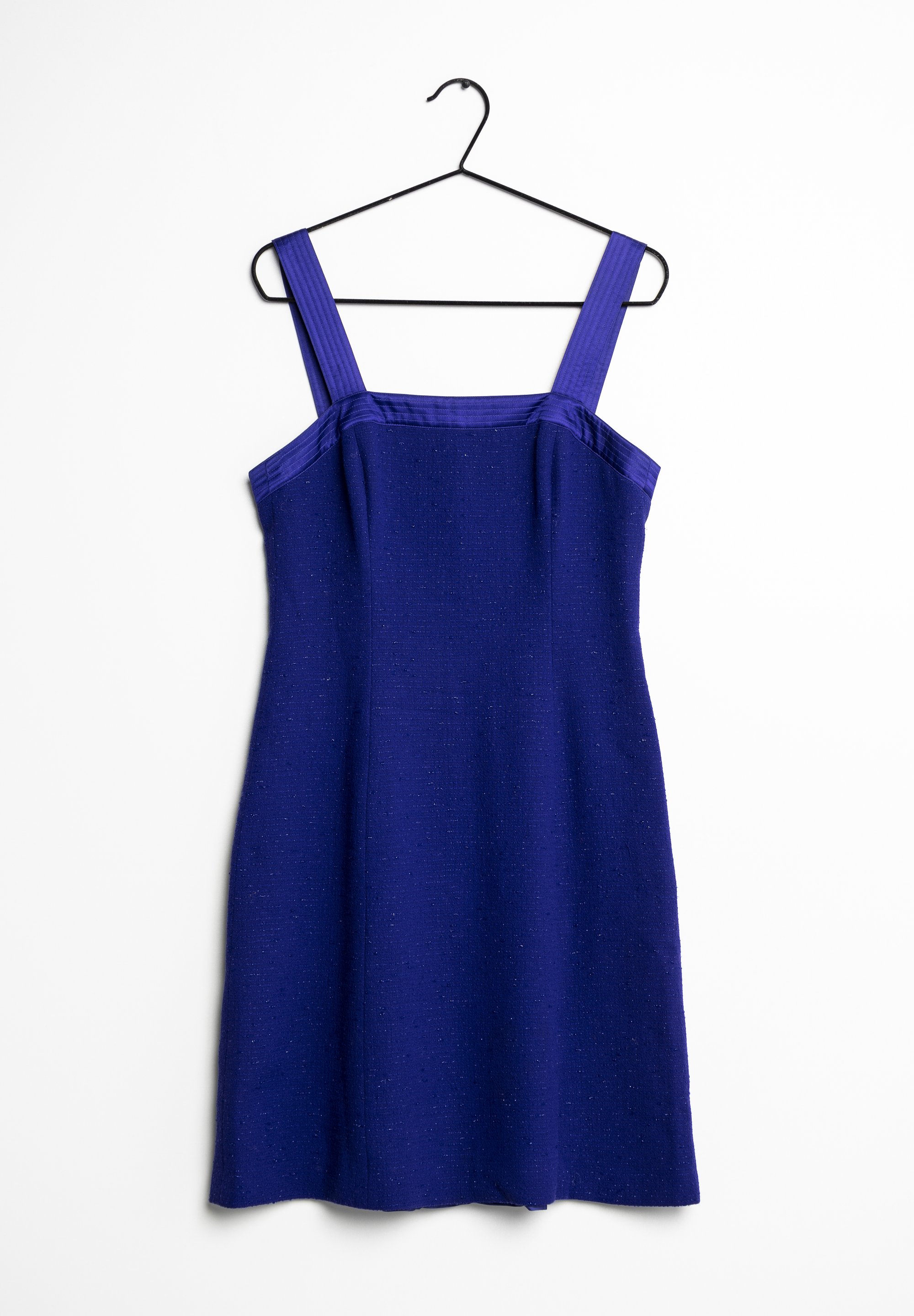 escada blue dress Navy Button Collared Dress
