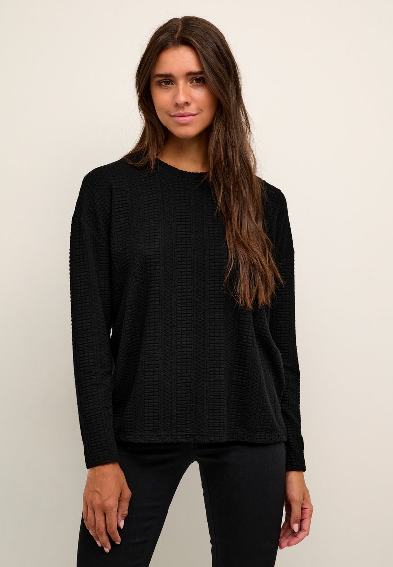 Kaffe Maglietta a manica lunga - black deep cc/nero