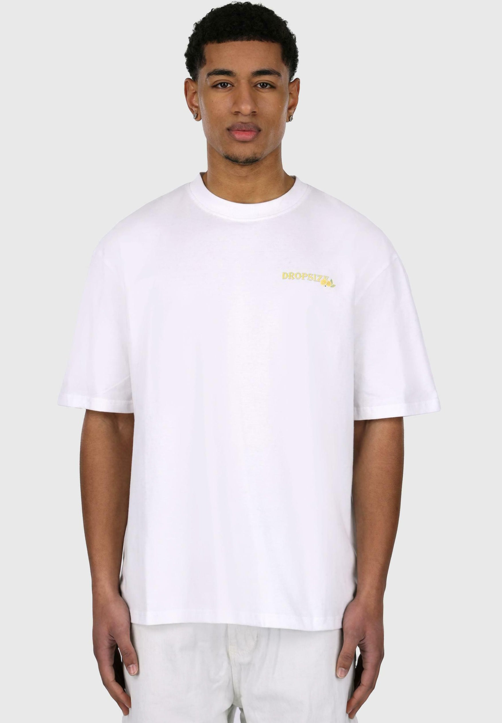 Dropsize HEAVY CITRUS - Print T-shirt - white - Zalando.ie