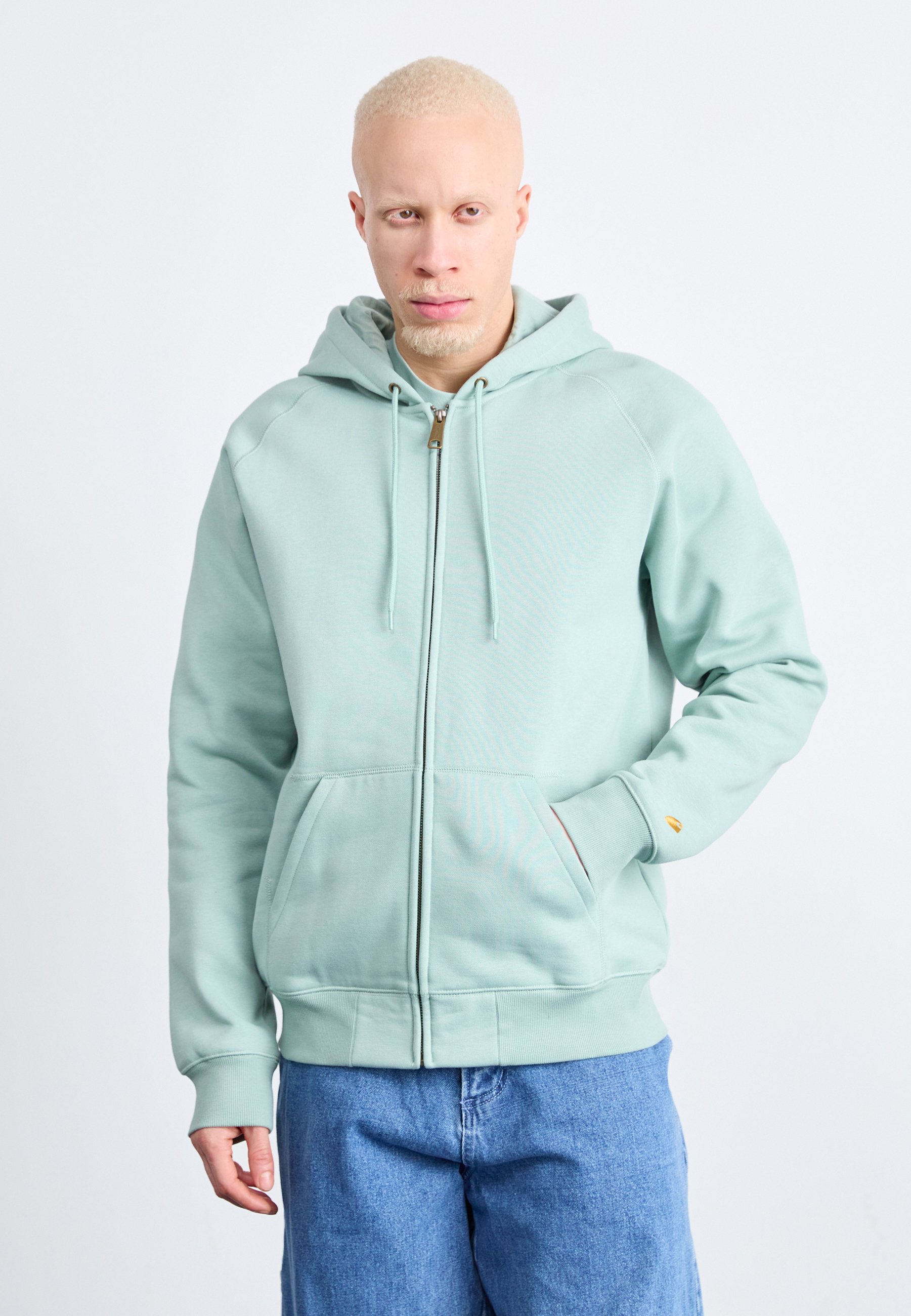 JORDAN ZIP-UP HOODIE (WHITE) - GLOWNY